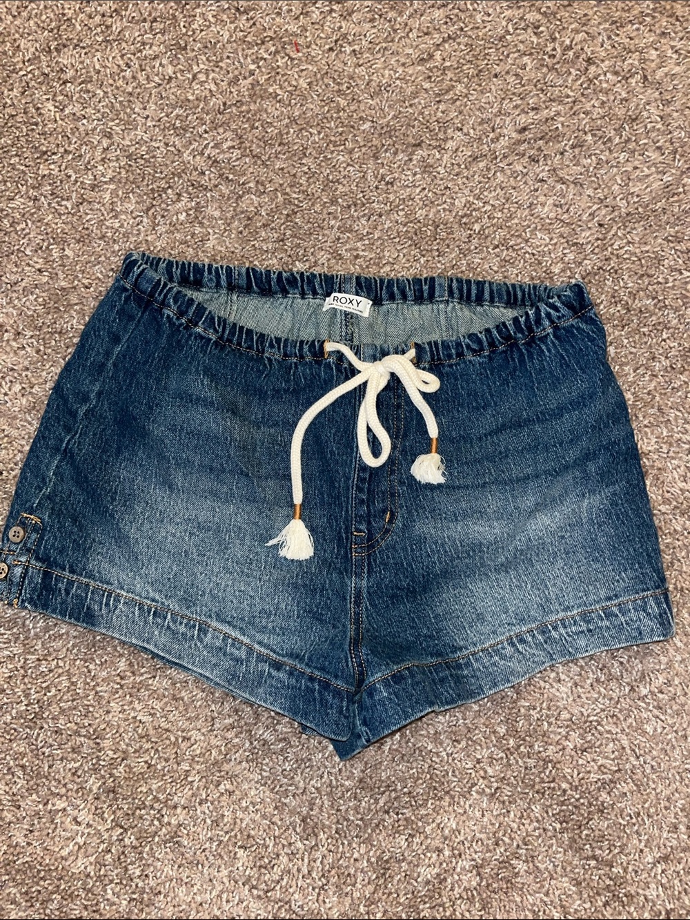 Roxy Women's Indigo Denim Drawstring Shorts
